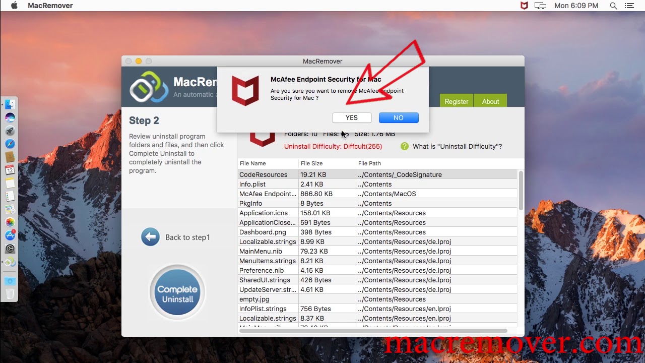 Uninstall mcafee endpoint security for mac